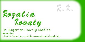 rozalia kovaly business card